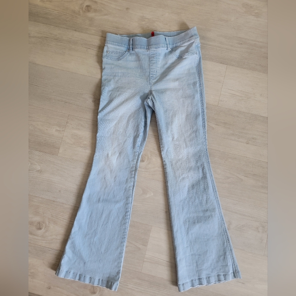 SPANX Blue Flare Wide Leg Jeans Classic Denim - Picture 3 of 13